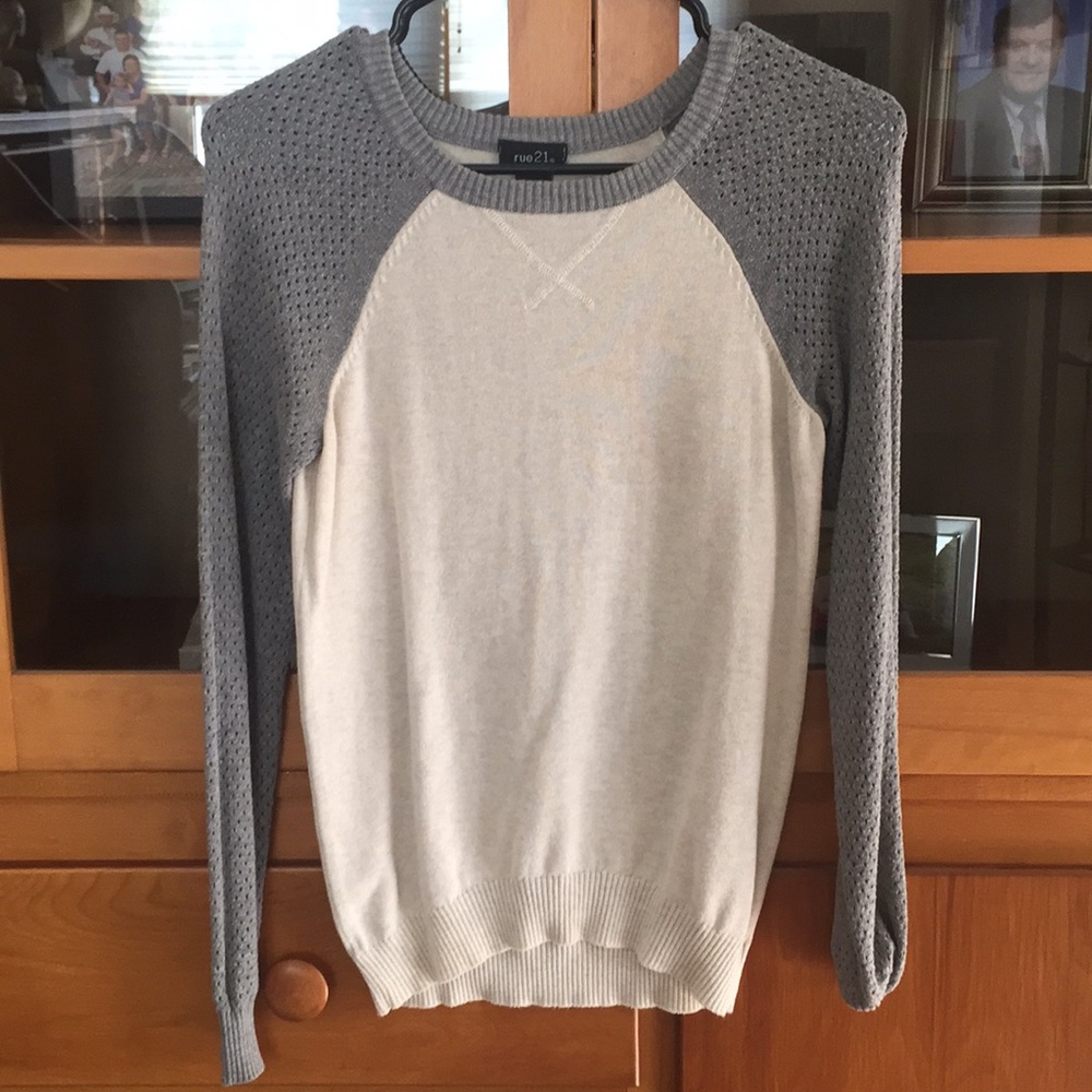 Cream + Grey sweater